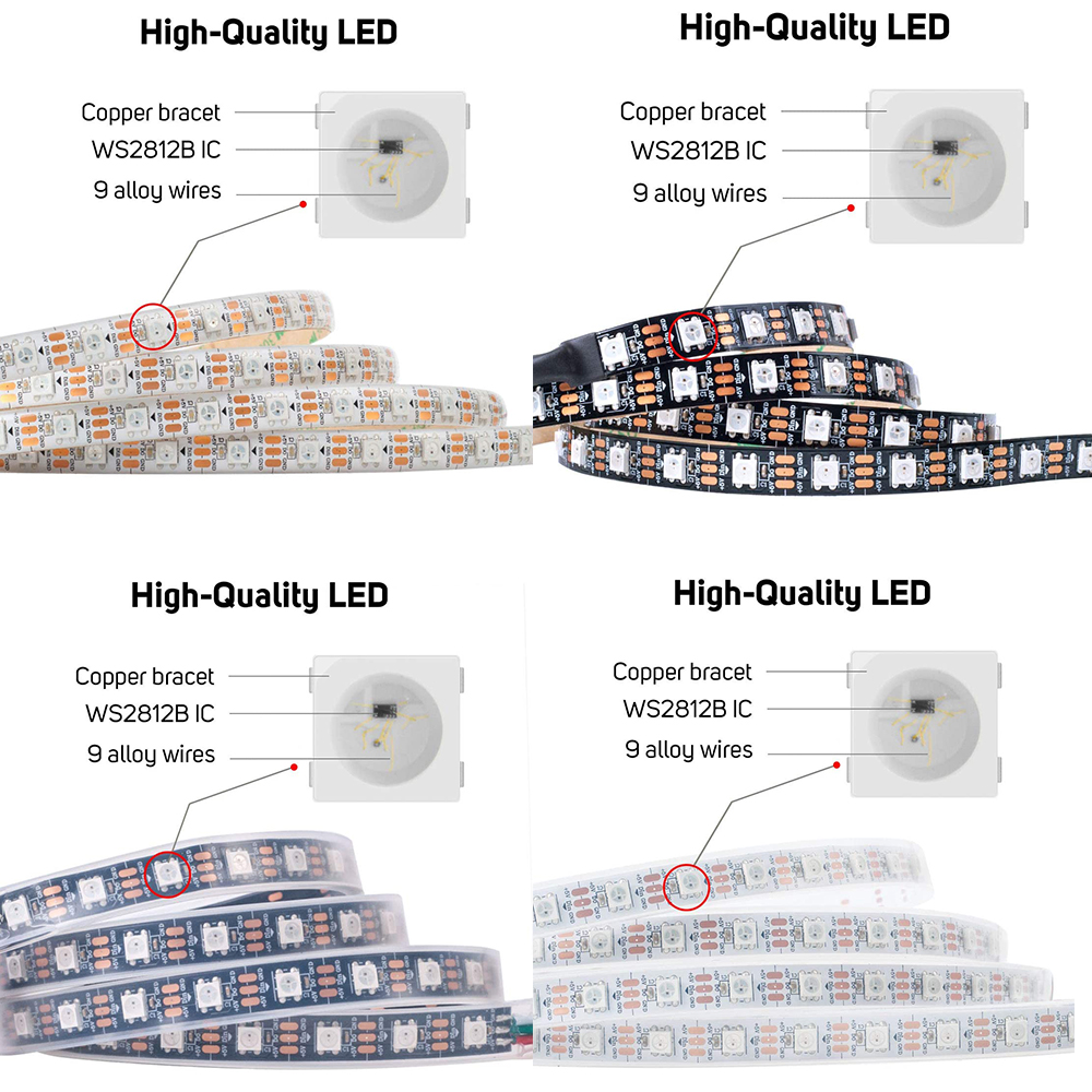 SK6812 (WS2812B ECO) DC5V 300LEDs 16.4Ft Arduino Uno Individually Addressable RGB LED Light Strips SK6812 (WS2812B ECO) DC5V 300LEDs 16.4Ft Arduino Uno Individually Addressable RGB LED Light Strips